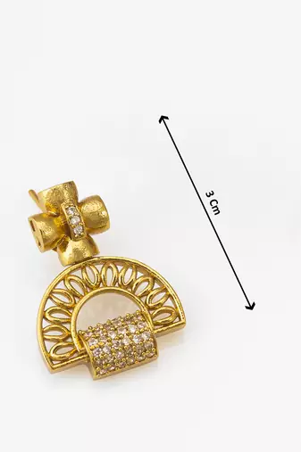 gold plated half moon necklace set