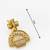 gold plated half moon necklace set