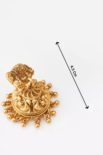 gold plated elephant necklace set