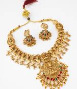 antique gold lakshmi temple set