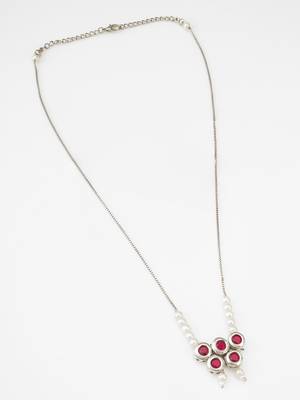 red stone pearl necklace 2