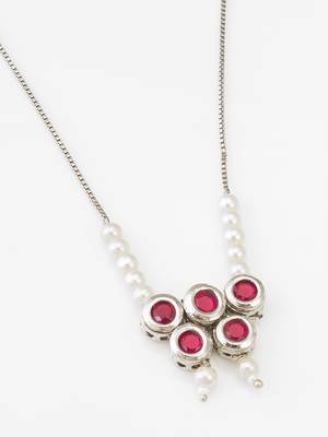 red stone pearl necklace 3