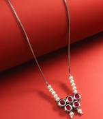 red stone pearl necklace