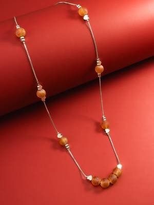 matte orange druzy necklace 3