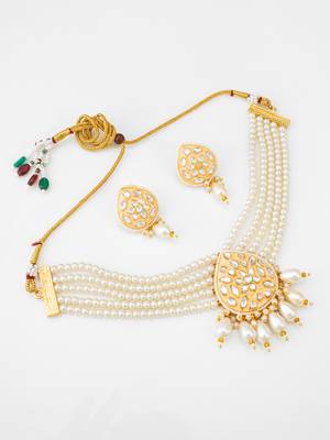 kundan pearl choker set 1