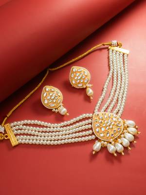 kundan pearl choker set 5