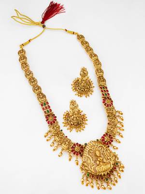 antique gold temple necklace set 1