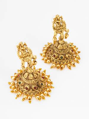 antique gold temple necklace set 2