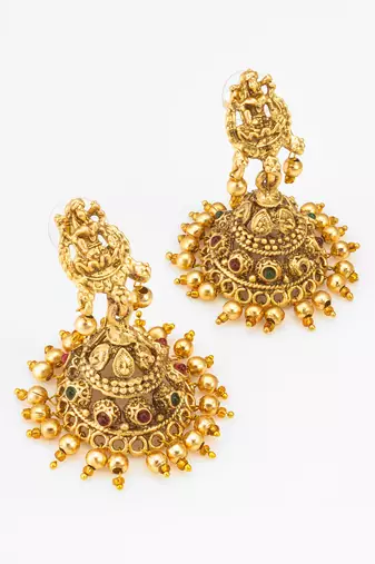 antique gold temple necklace set