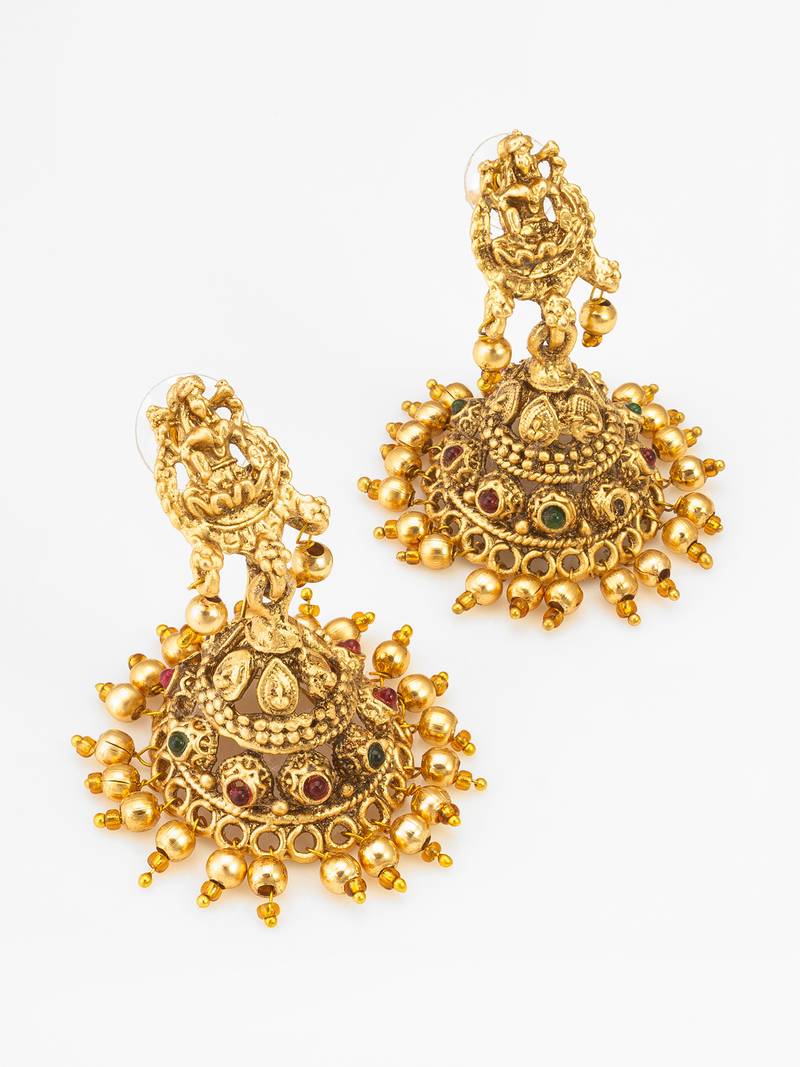 antique gold temple necklace set
