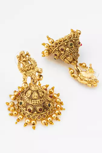 antique gold temple necklace set