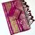 pink tassels on pallu with flower georgette saree