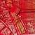 red tassels on pallu with flower georgette saree
