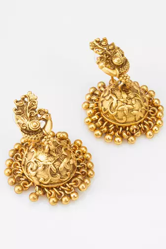 antique gold temple necklace set