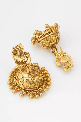 antique gold temple necklace set