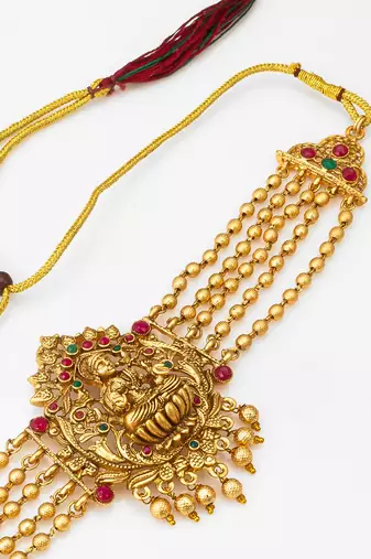 antique gold lakshmi temple set