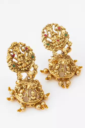 antique gold lakshmi temple set