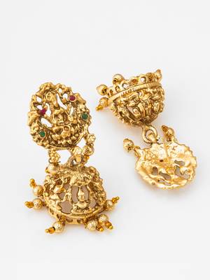 antique gold lakshmi temple set 5