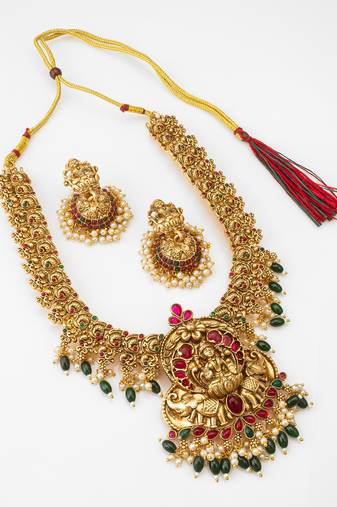 long temple necklace set
