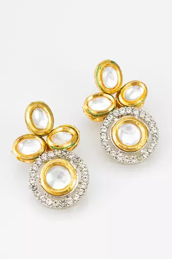 gold tone kundan choker set