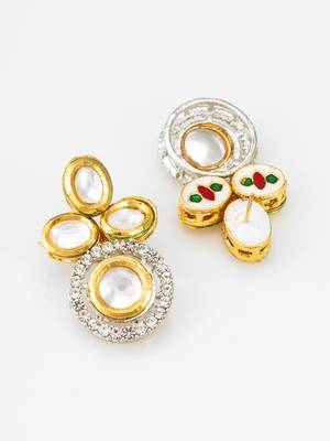gold tone kundan choker set 4
