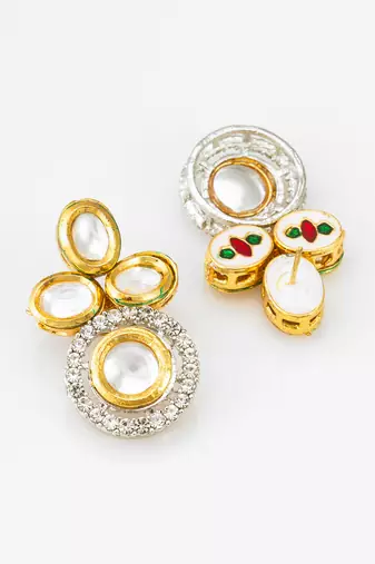 gold tone kundan choker set