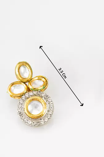 gold tone kundan choker set
