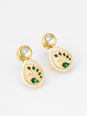 gold tone meenakari necklace set 3