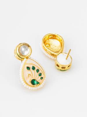 gold tone meenakari necklace set 4