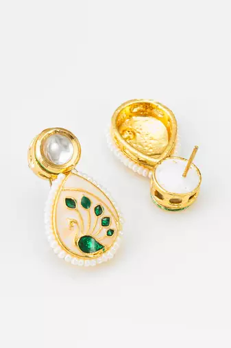 gold tone meenakari necklace set