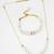 white pearl necklace bracelet set