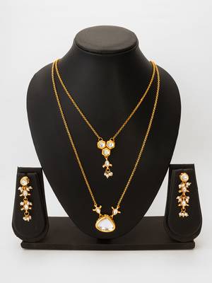 dual layer kundan necklace set 1