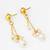 layered white pearl necklace set