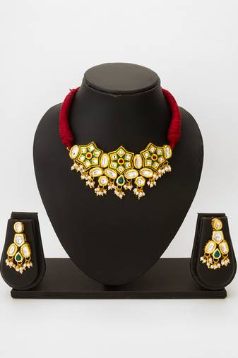 kundan choker necklace set