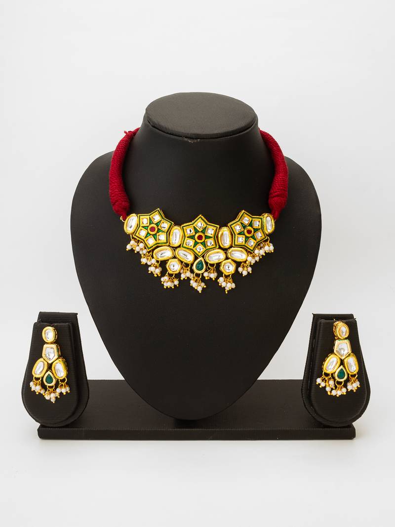 kundan choker necklace set