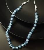 light blue glass bead necklace
