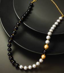 black grey pearl necklace