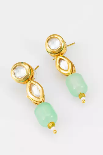 mint green bead necklace set