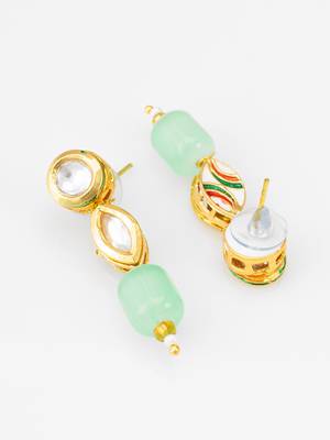 mint green bead necklace set 4