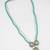teal crystal double strand necklace