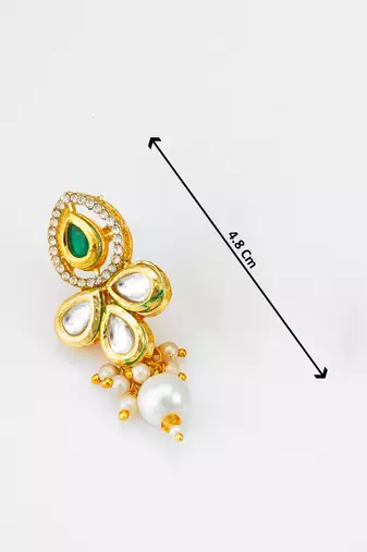 kundan floral pearl necklace set