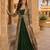 dark green printed faux georgette anarkali salwar suit - free size