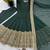 green silk blend anarkali gown with dupatta & bottom