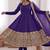 purple silk blend anarkali gown with dupatta & bottom