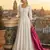 white embroidered georgette anarkali salwar suit - free size