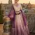 cream embroidered georgette anarkali salwar suit - free size
