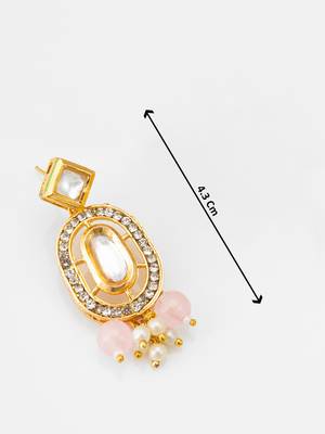 pink beaded kundan choker set 5