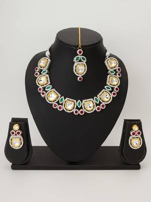 dual tone polki kundan set 4
