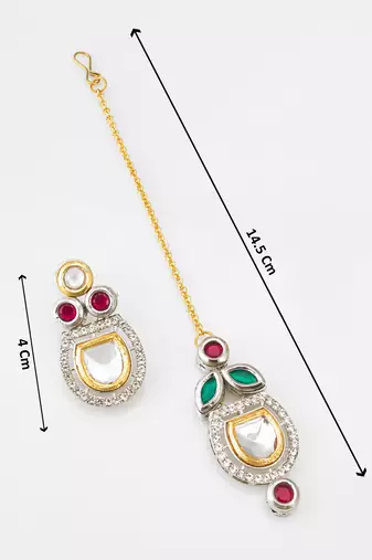 dual tone polki kundan set
