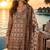 white digital print crepe crepe salwar suit - free size